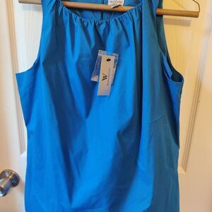 NWT Medium Worthington Vibrant Blue Sleeveless Blouse
